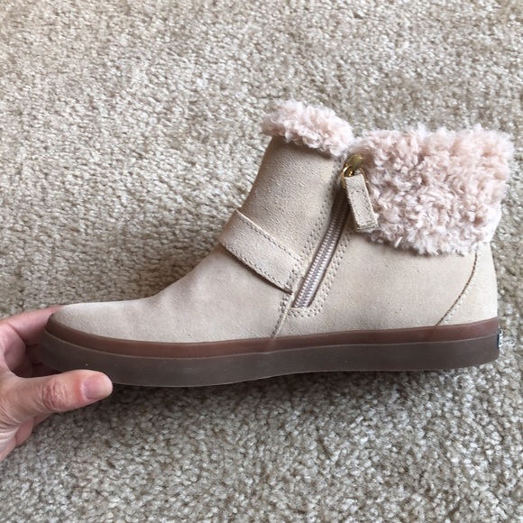 Cole Haan Nantucket Cozy Ankle Boot buckle suede shoe shearling size 7.5 - Picture 8 of 10